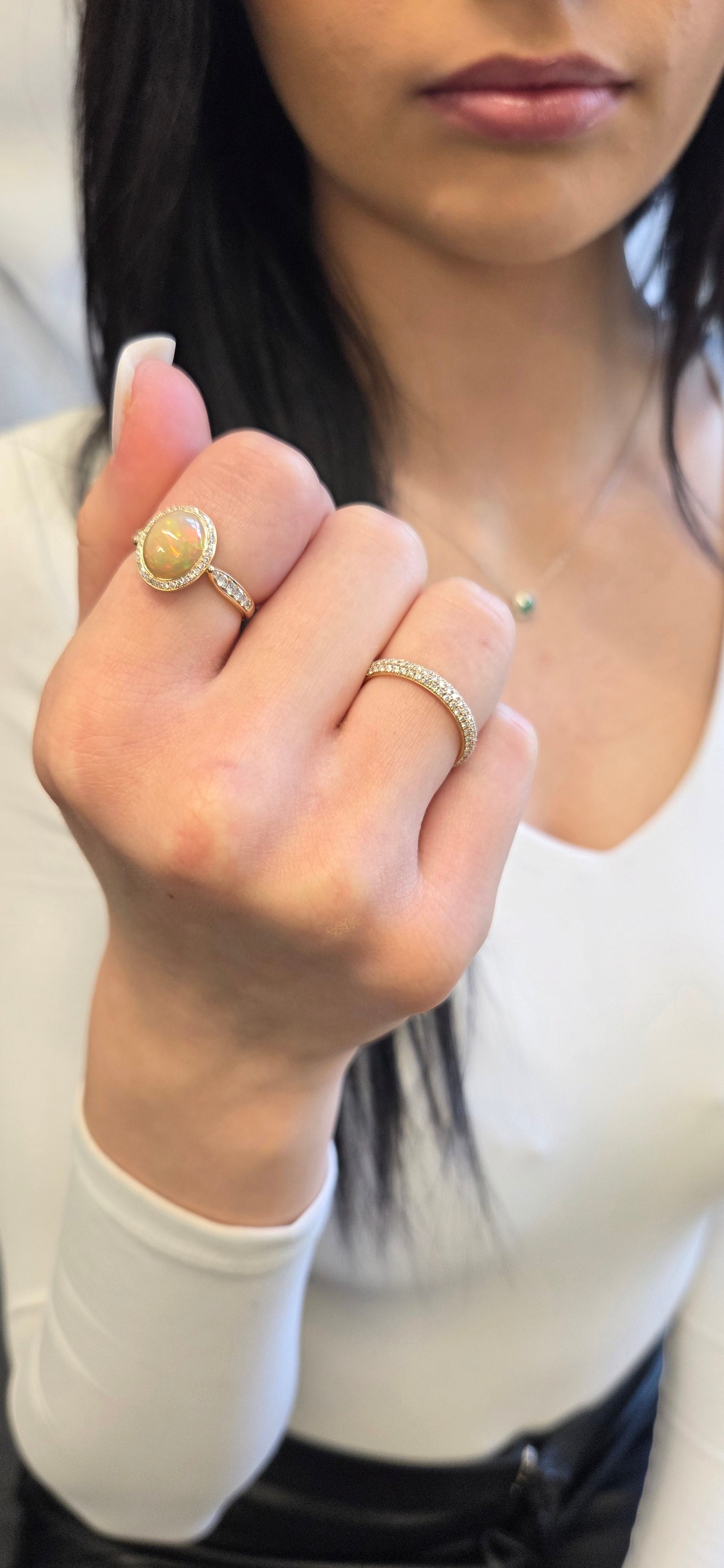 Royal Harmony Ring in Natural Opal