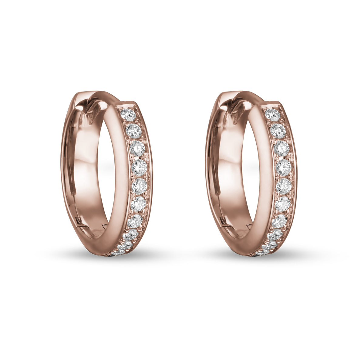 One love matching earring in pave set designed by carati jewelry montreal canada 18k 14 k