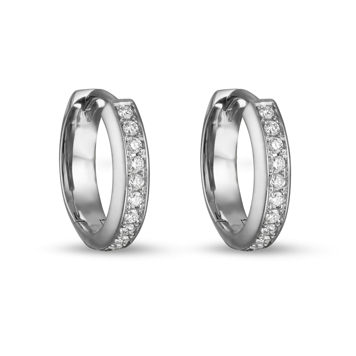 One love matching earring in pave set designed by carati jewelry montreal canada 18k 14 k