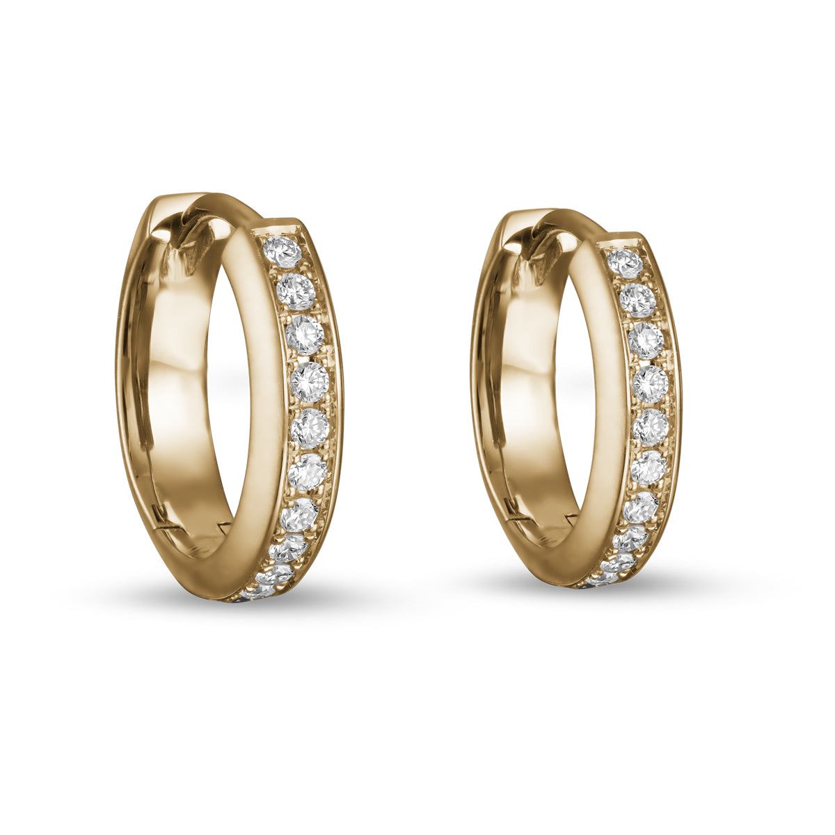 One love matching earring in pave set designed by carati jewelry montreal canada 18k 14 k