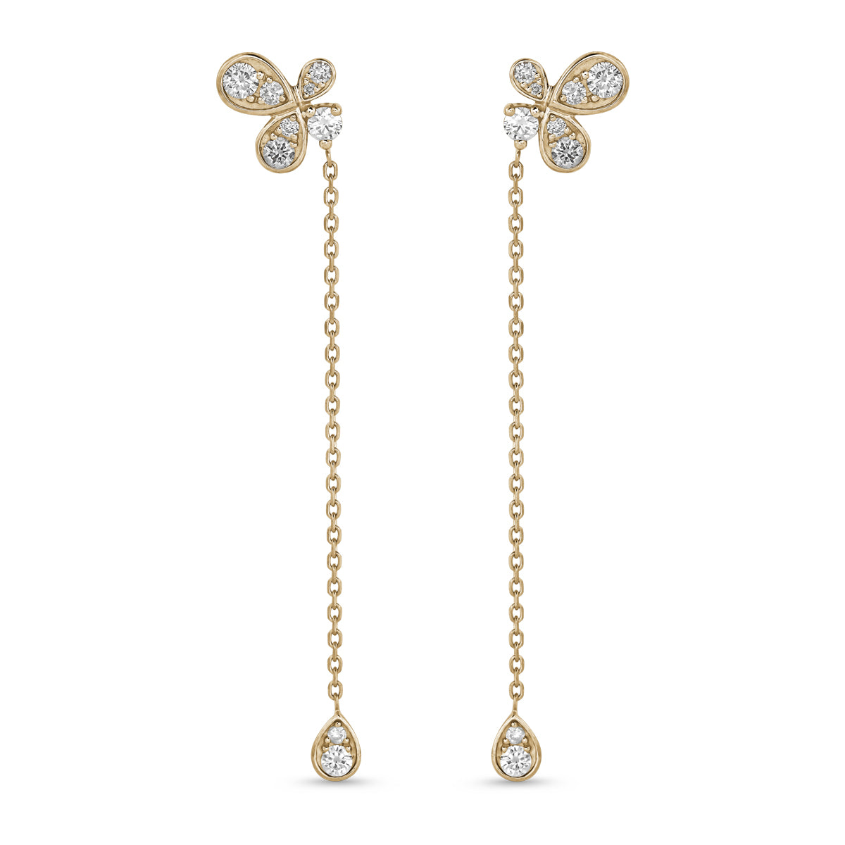 Bloom earring set in full diamonds designed by carati jewelry in montreal canada made from 14 k 18 k gold earrings new model earrings