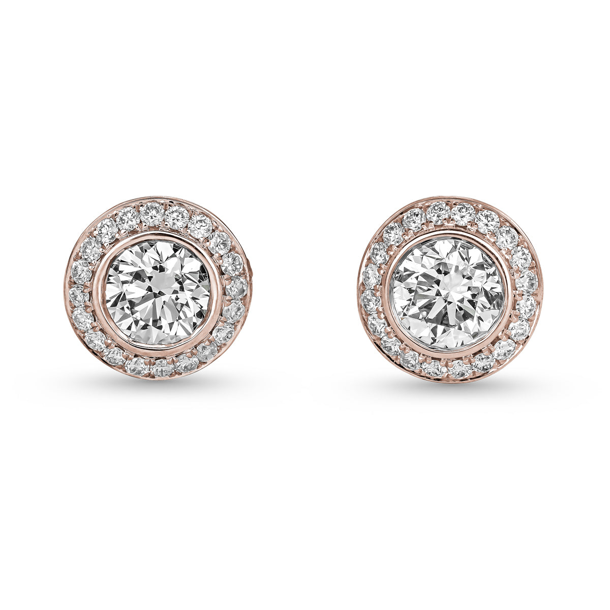 Royal Harmony earring in full diamond pave pet in white gold , earrings canada montreal designed by carati jewelry in montreal