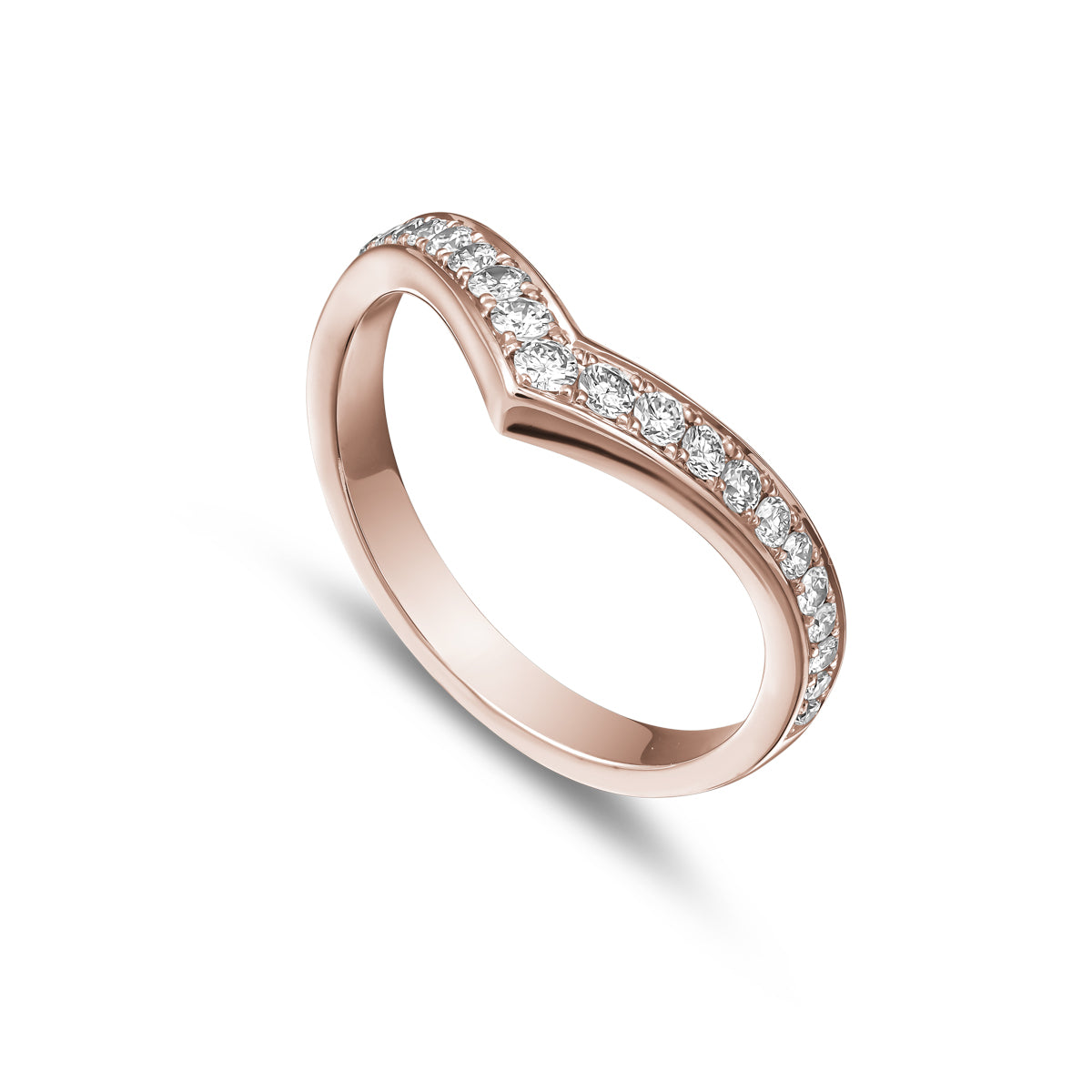 Dreamer ring set in pave diamonds is designed by carati jewelry in Montreal Canada in 18k