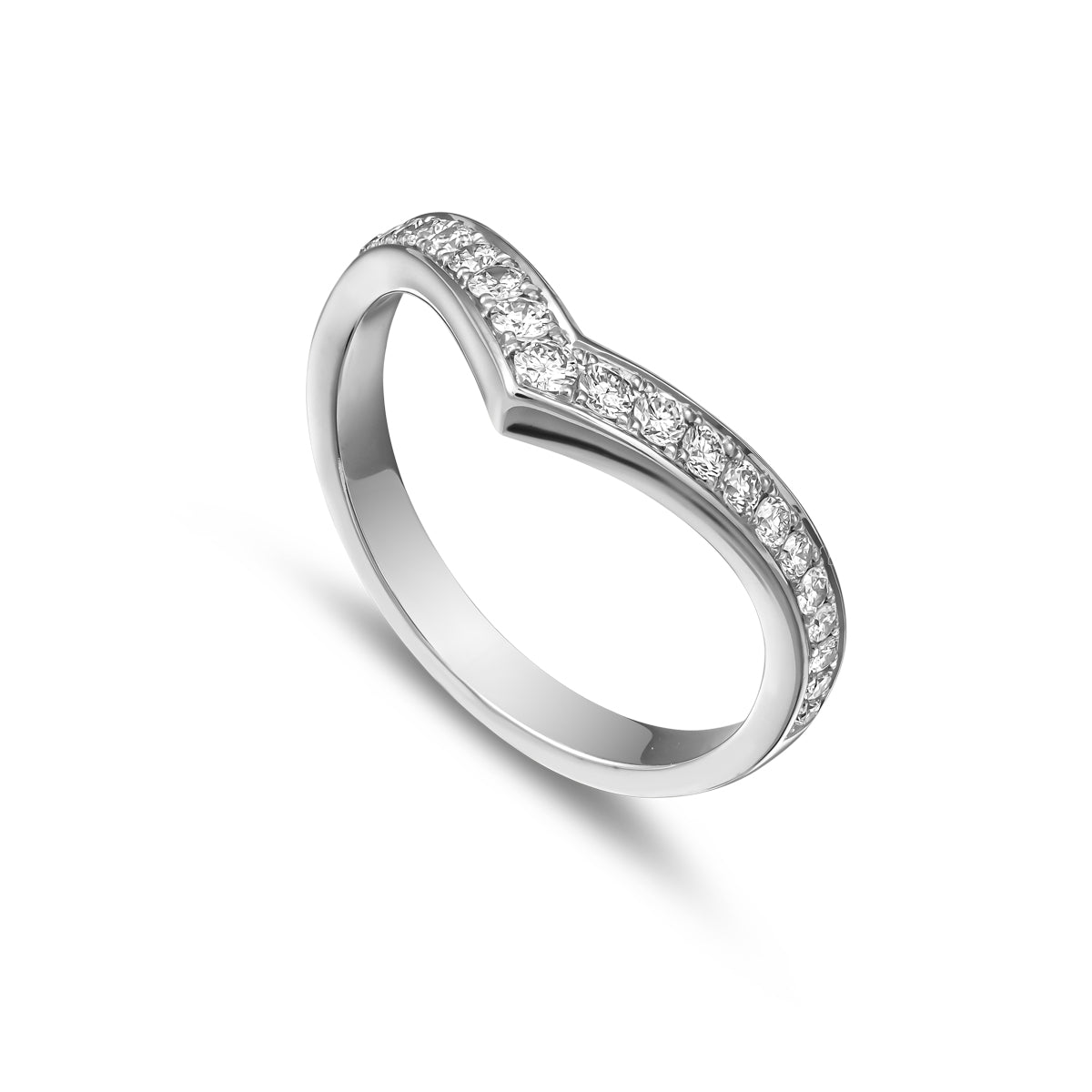 Dreamer ring set in pave diamonds is designed by carati jewelry in Montreal Canada in 18k