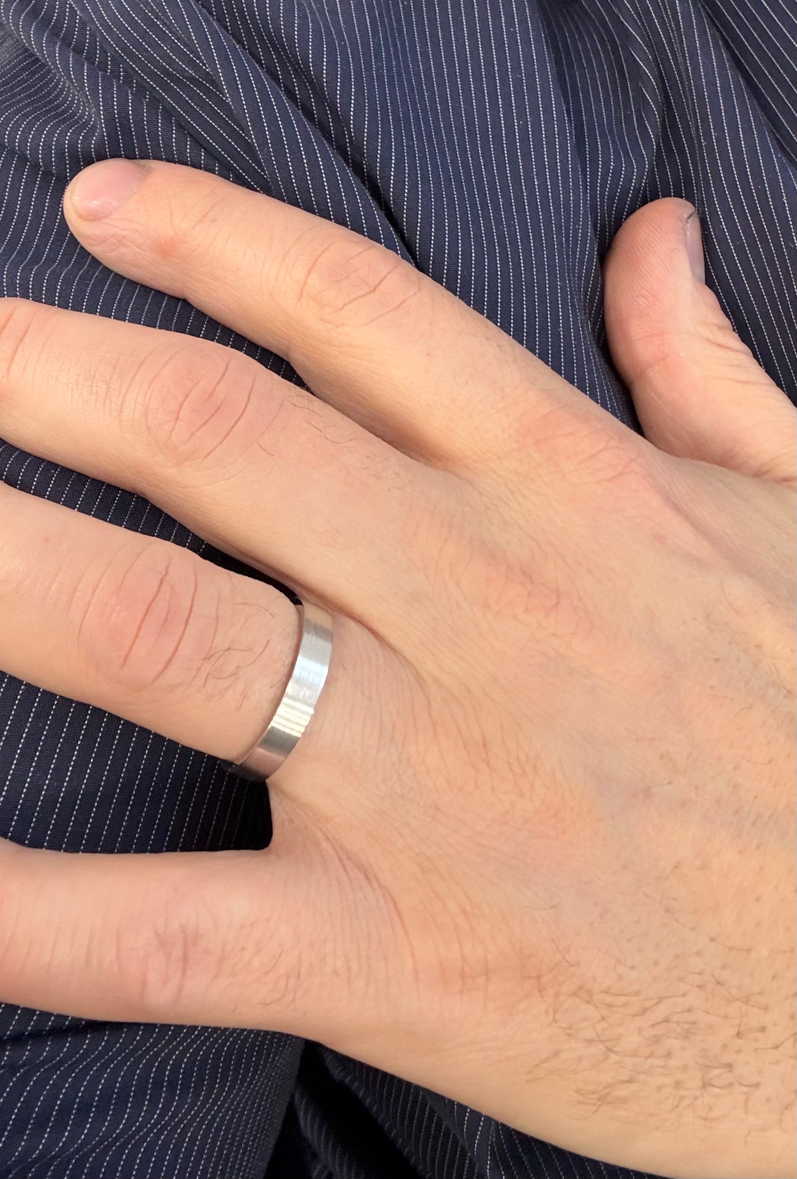 Flat Brushed Wedding Ring