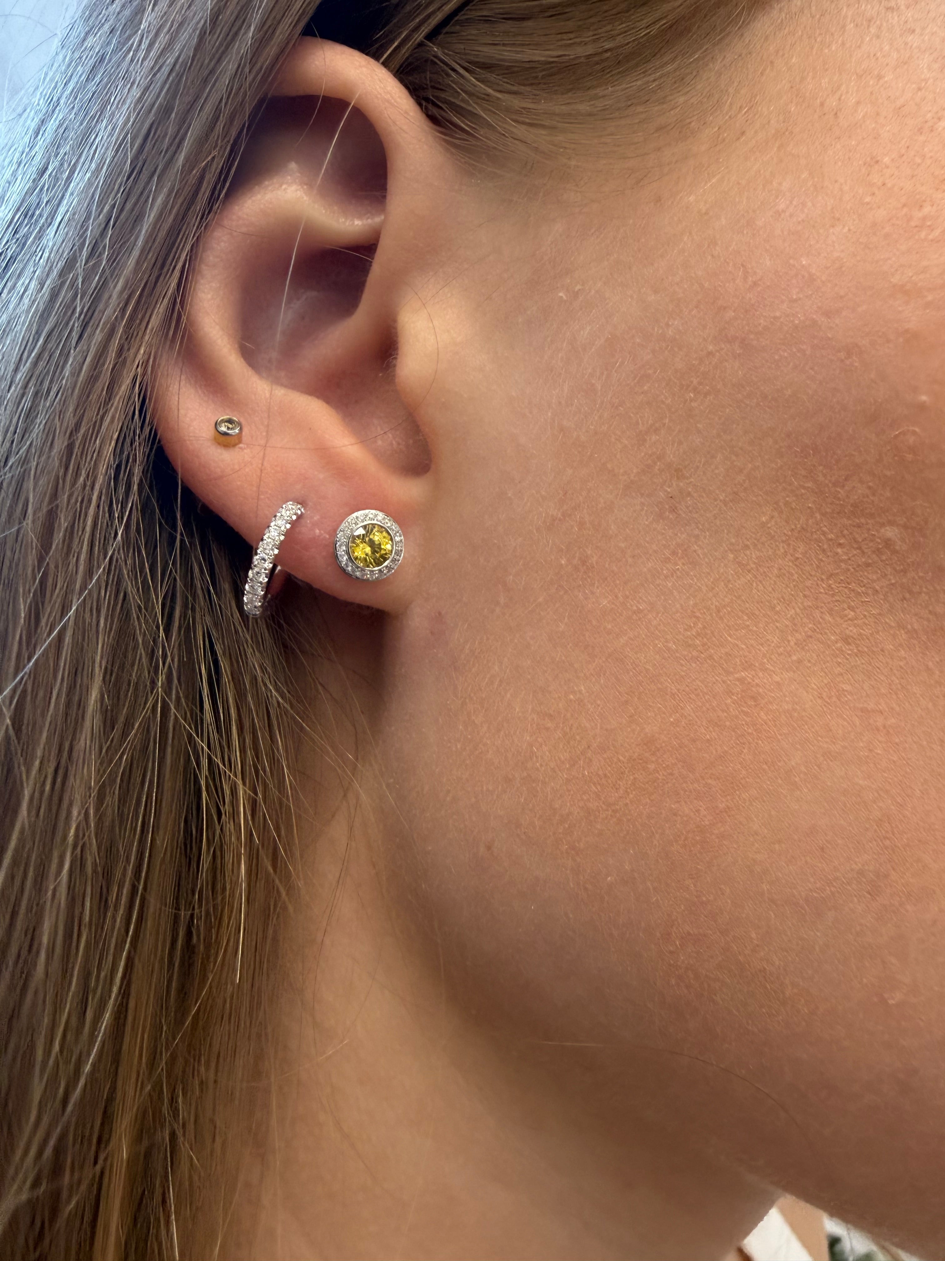 Royal Harmony Earring With Yellow Sapphire