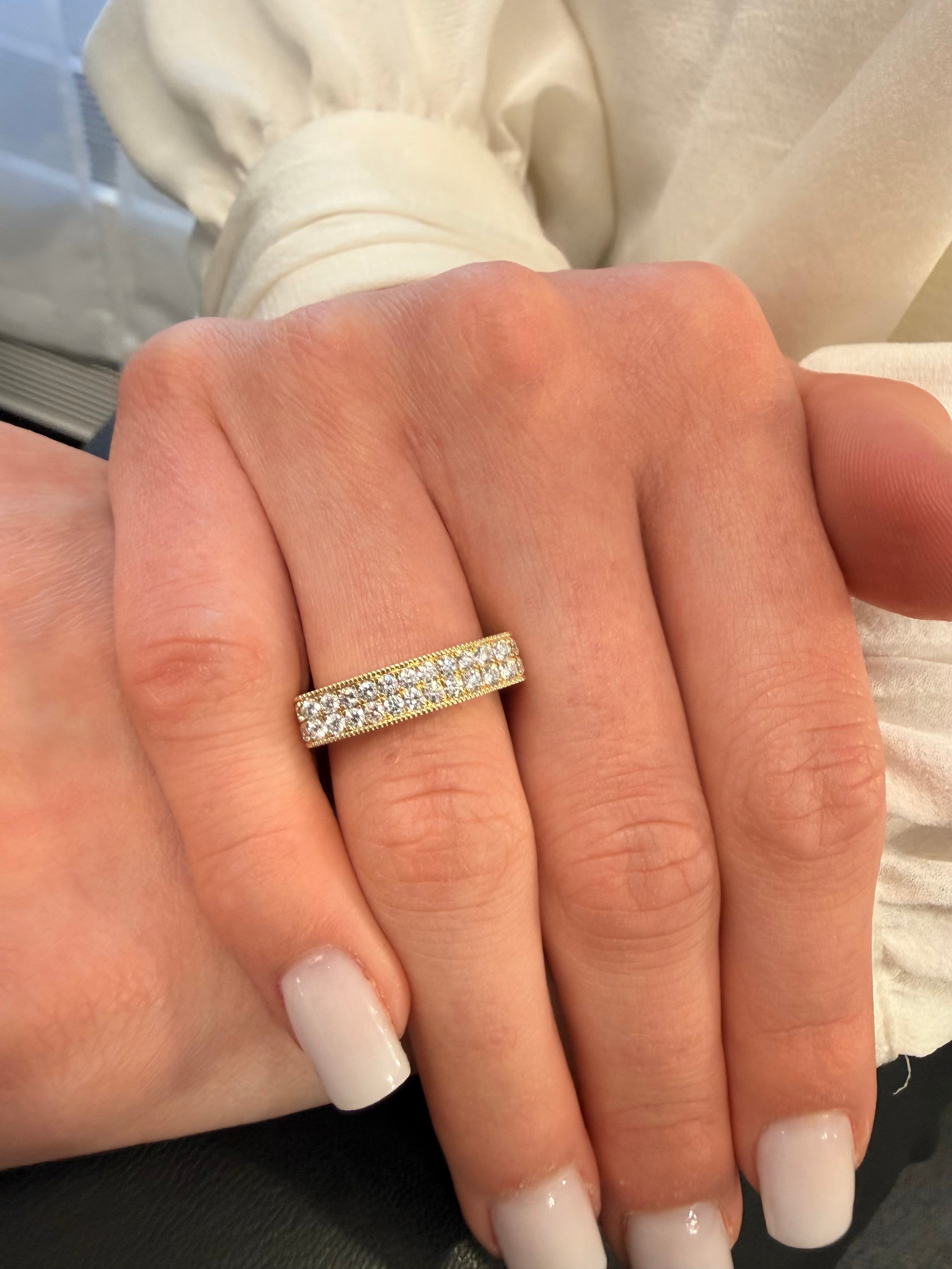 Infinity Ring with Two Line Pave Set