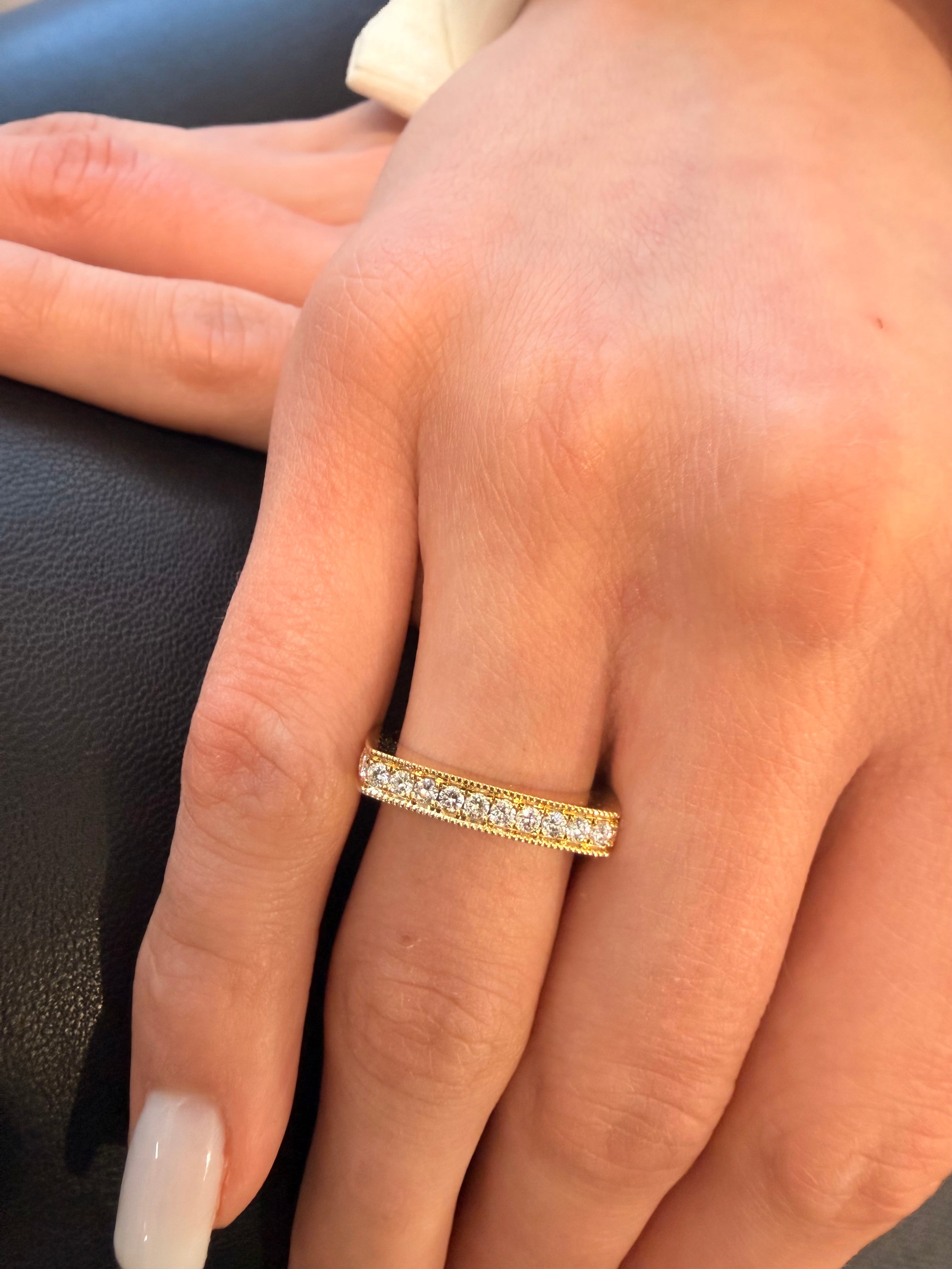 Infinity Ring with One Line Pave Set