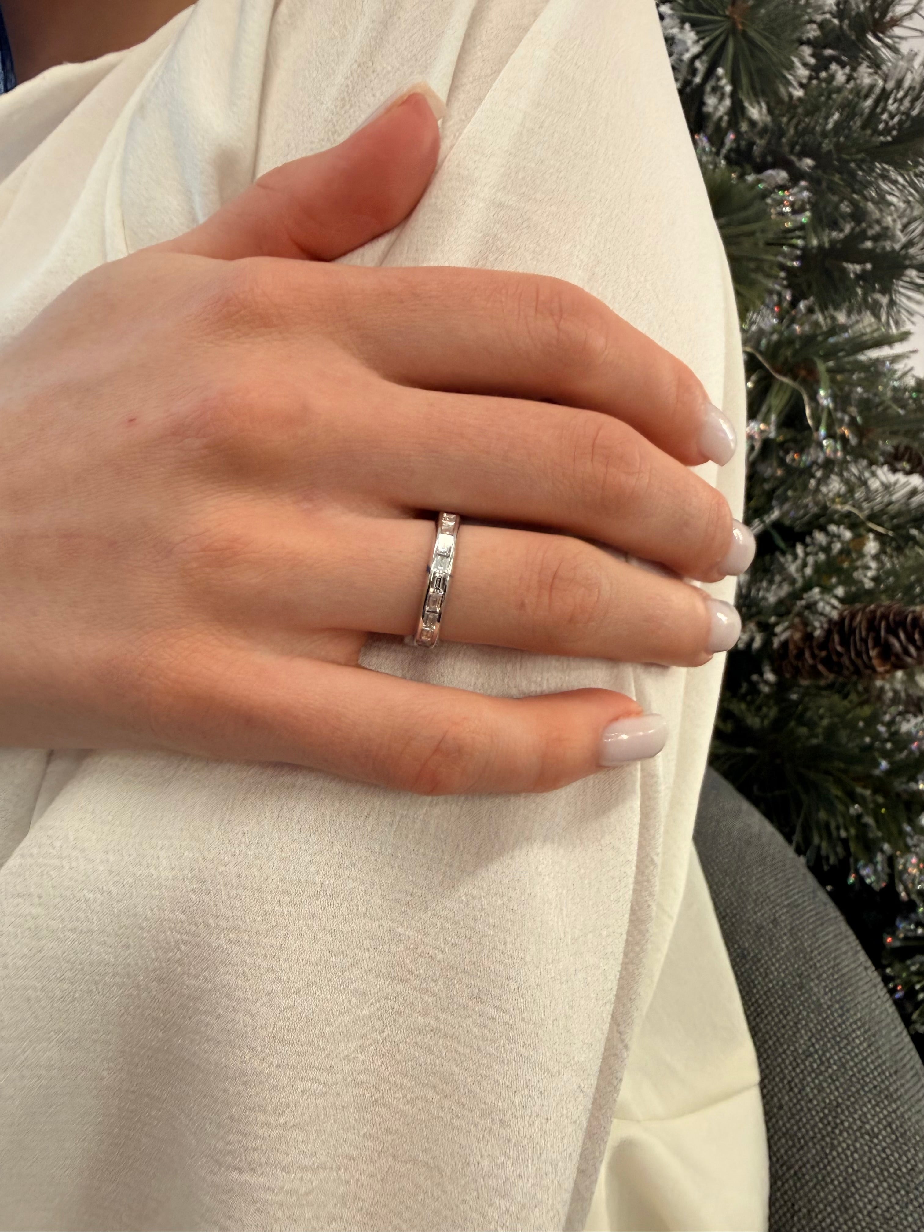 One Love Wedding Band in All Around Baguettes