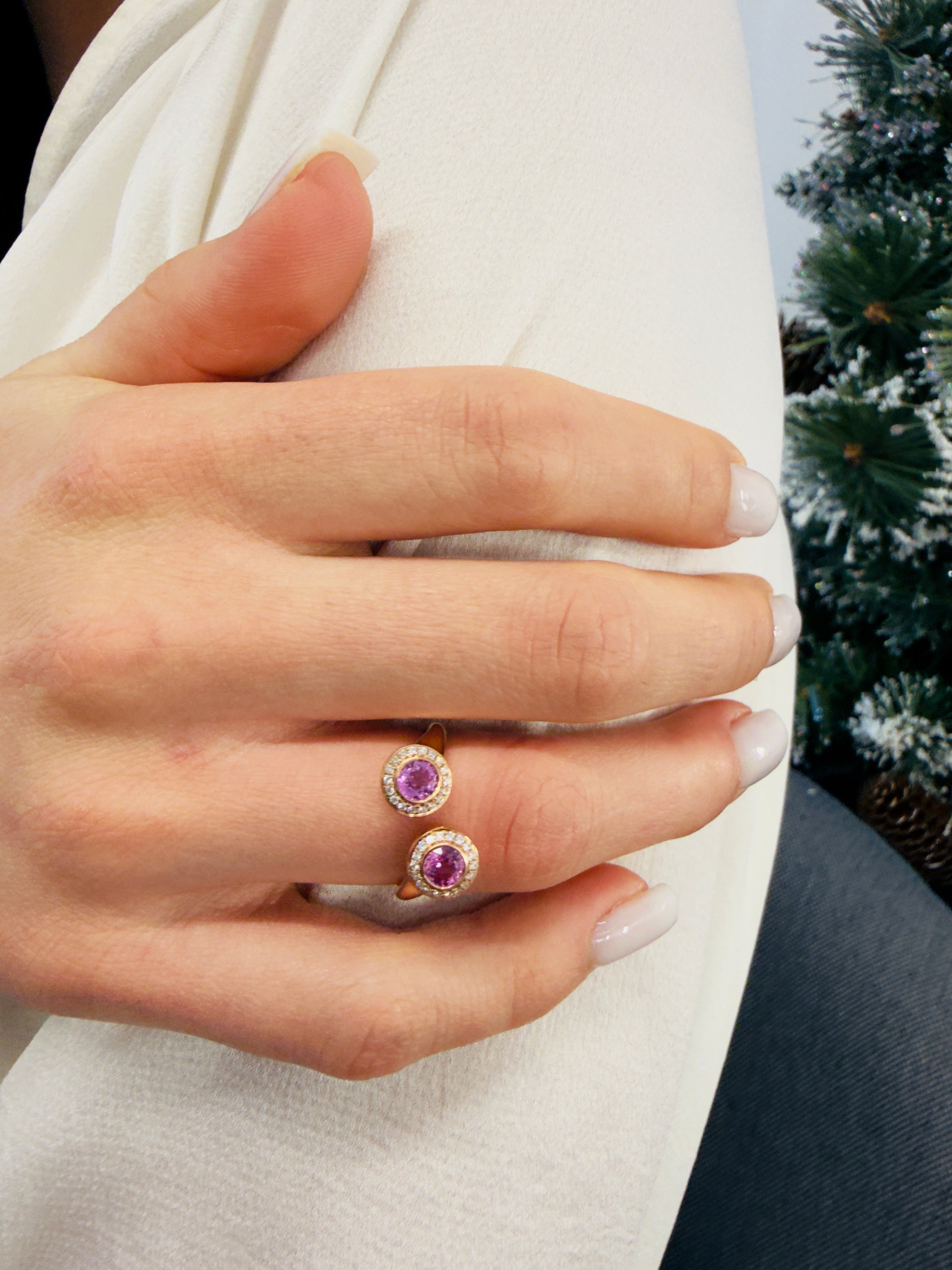 Toi Et Moi Reimagined with Round Pink Sapphires