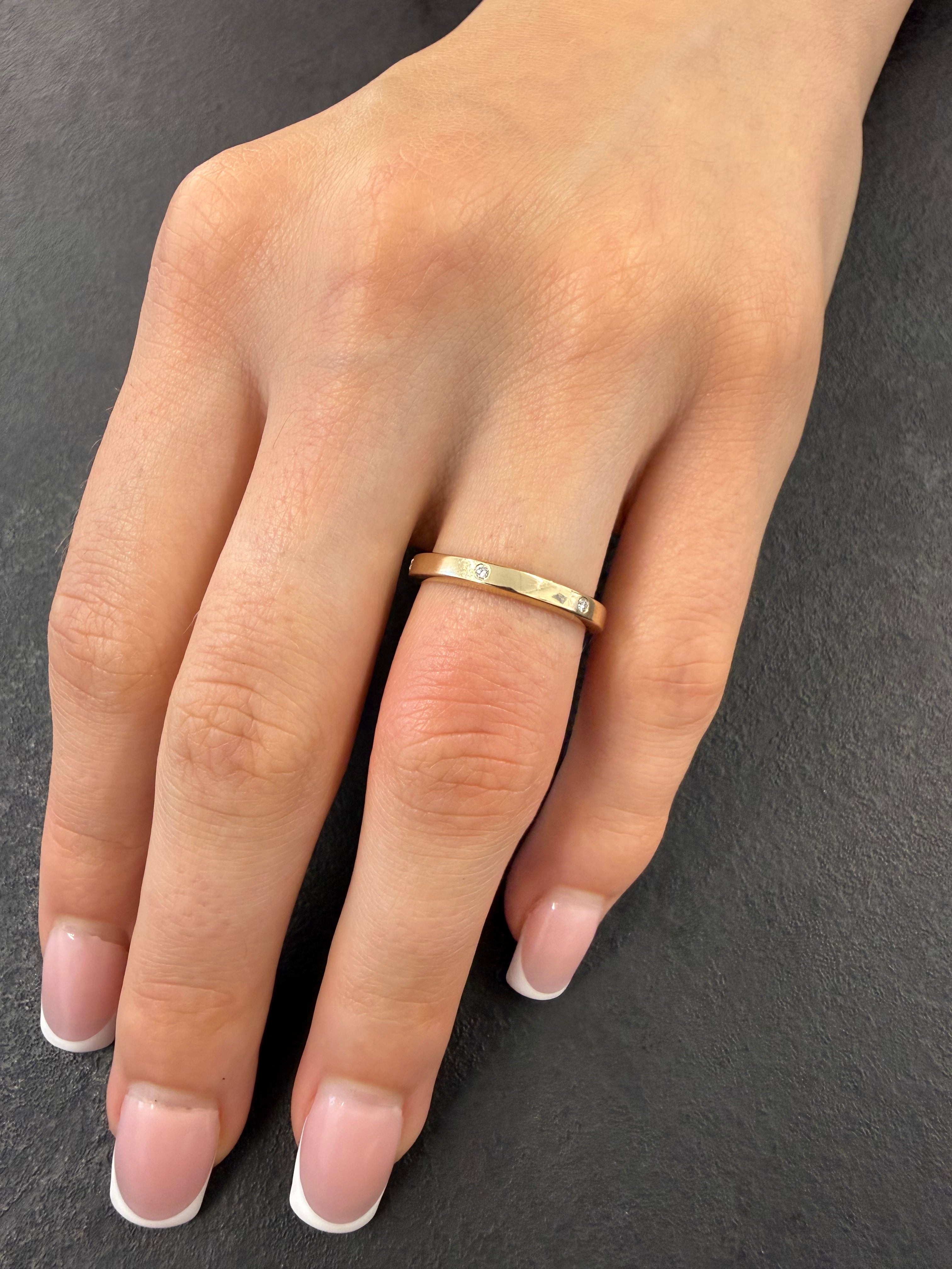 One Love Wedding Band with 6 Gypsy Set Diamonds