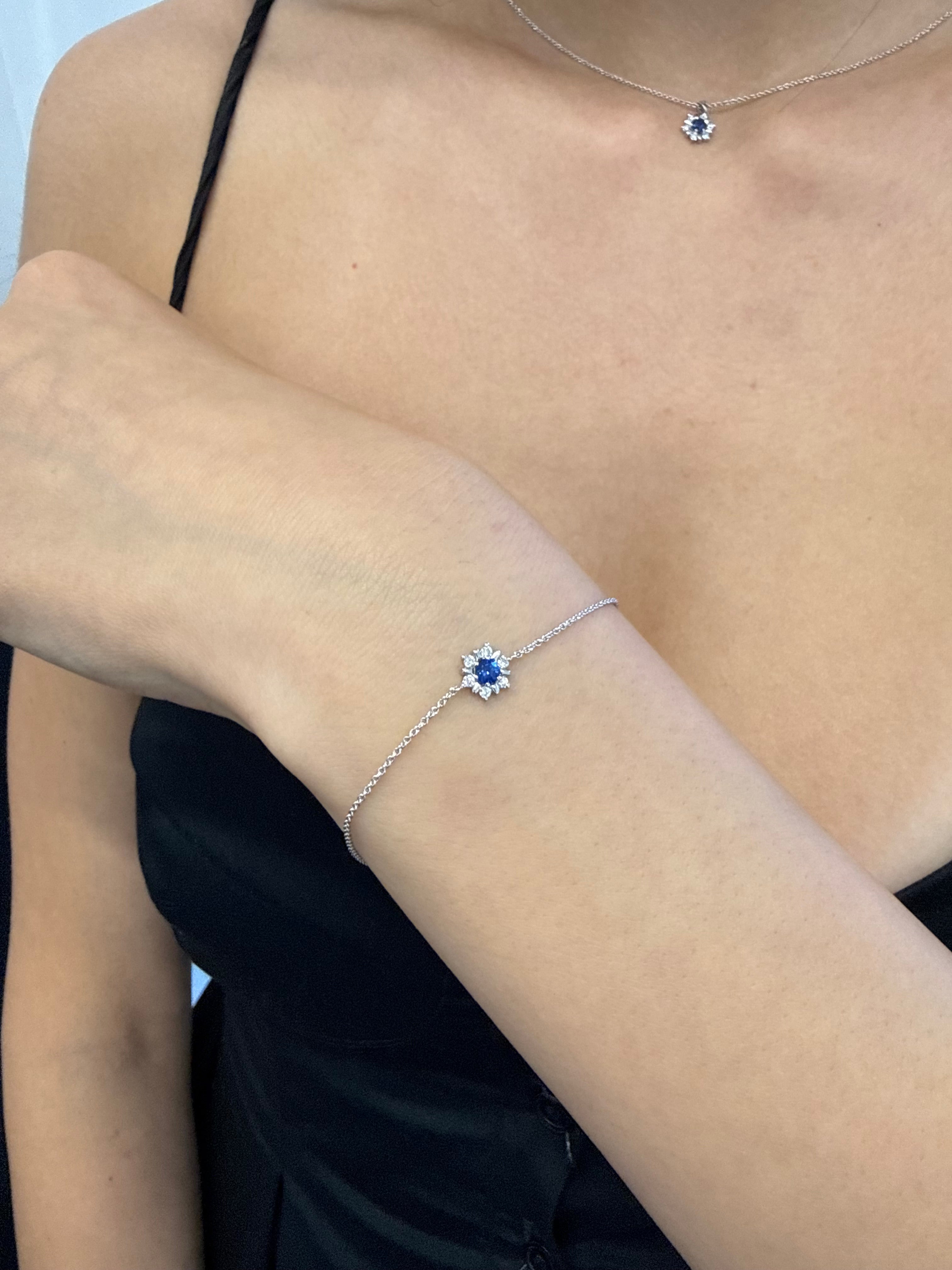 Bracelet Bloom serti de diamants et d'une tzavorite