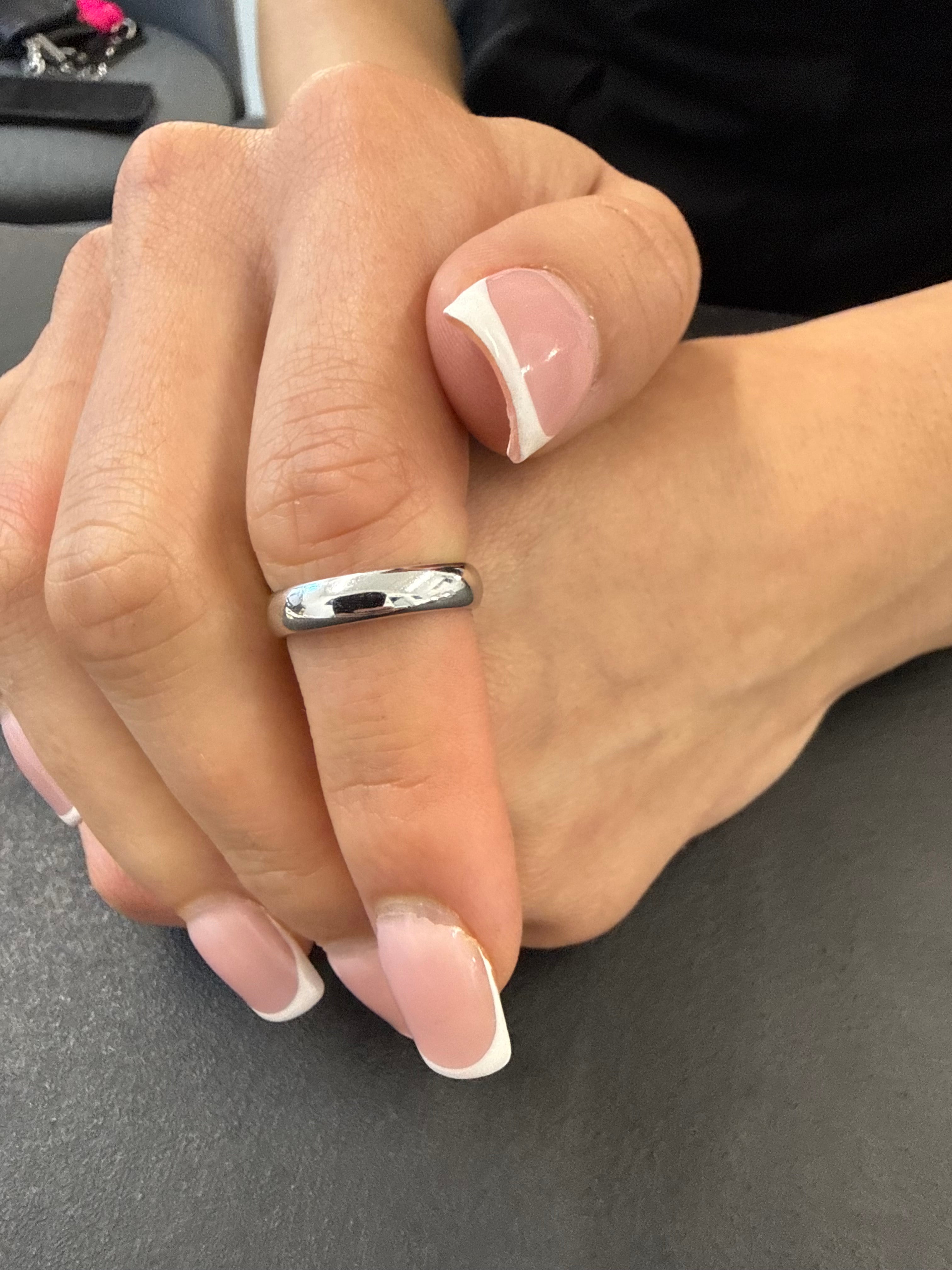 Thick Half Round Wedding Ring