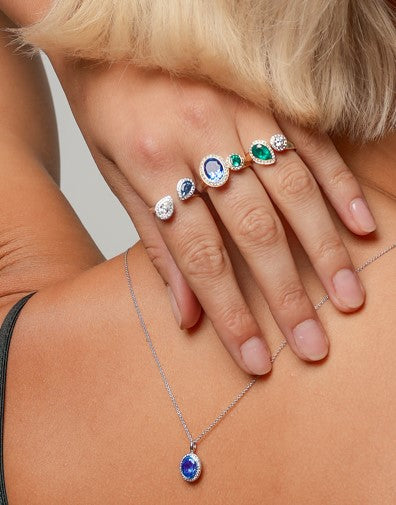 Toi Et Moi Reimagined with Pear Aquamarine and Diamonds