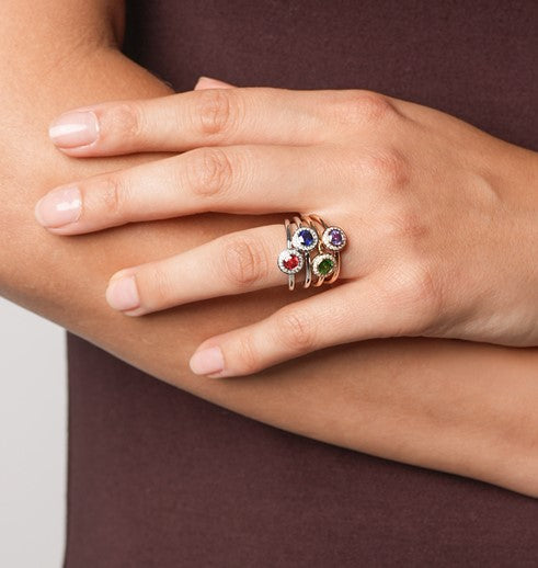 Royal Harmony Ring Centered Around Tsavorite