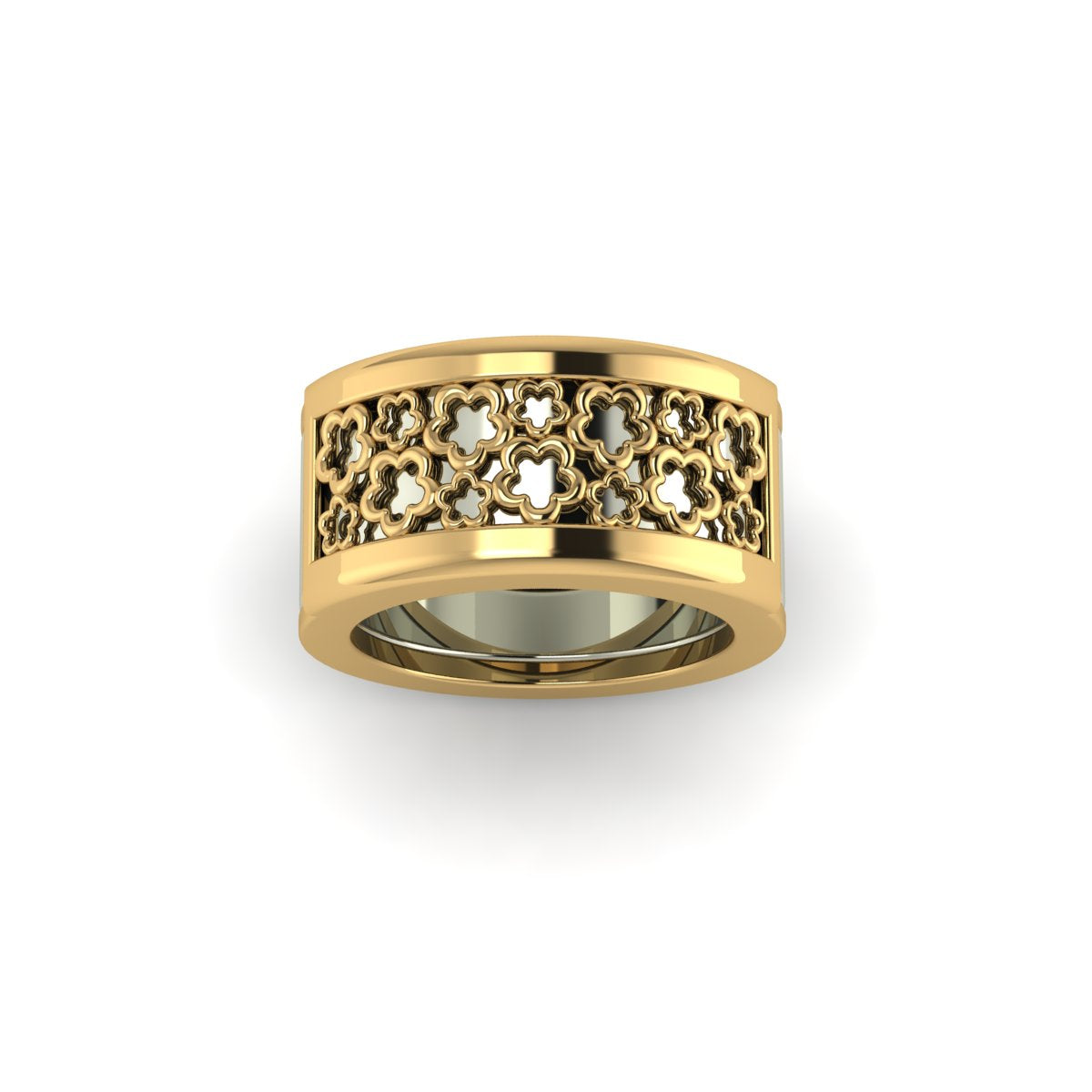 Oura ring jacket in 14k yellow gold Bouquet With Mixed Flowers Jacket carati jewelry montreal