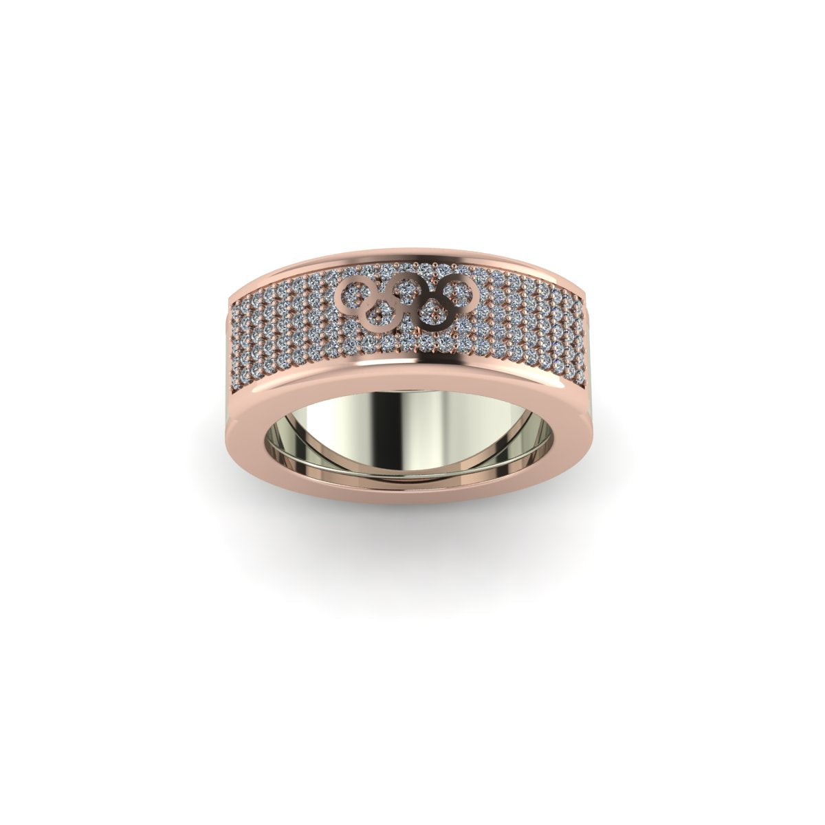 Oura ring jacket in 14 k rose gold  Full Pave Jacket With Olympics Logo carati jewelry montreal