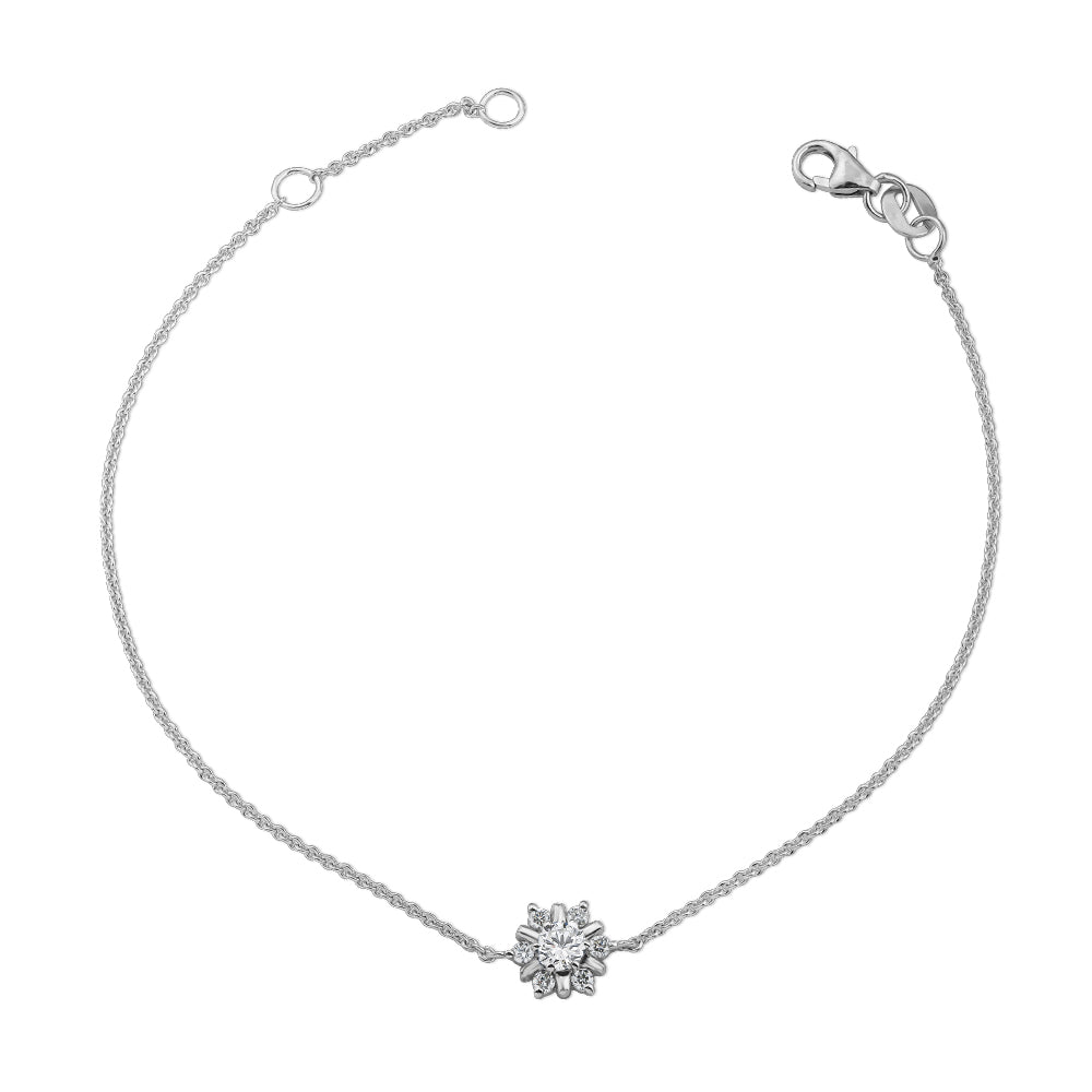 Canadian made in 18k white gold Flocon Bracelet In Full Diamonds Carati jewelry montreal