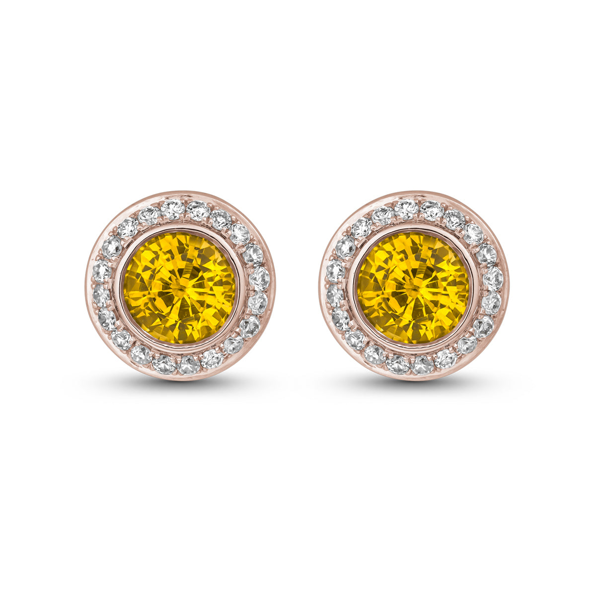 Boucle d'oreille Royal Harmony avec saphir jaune