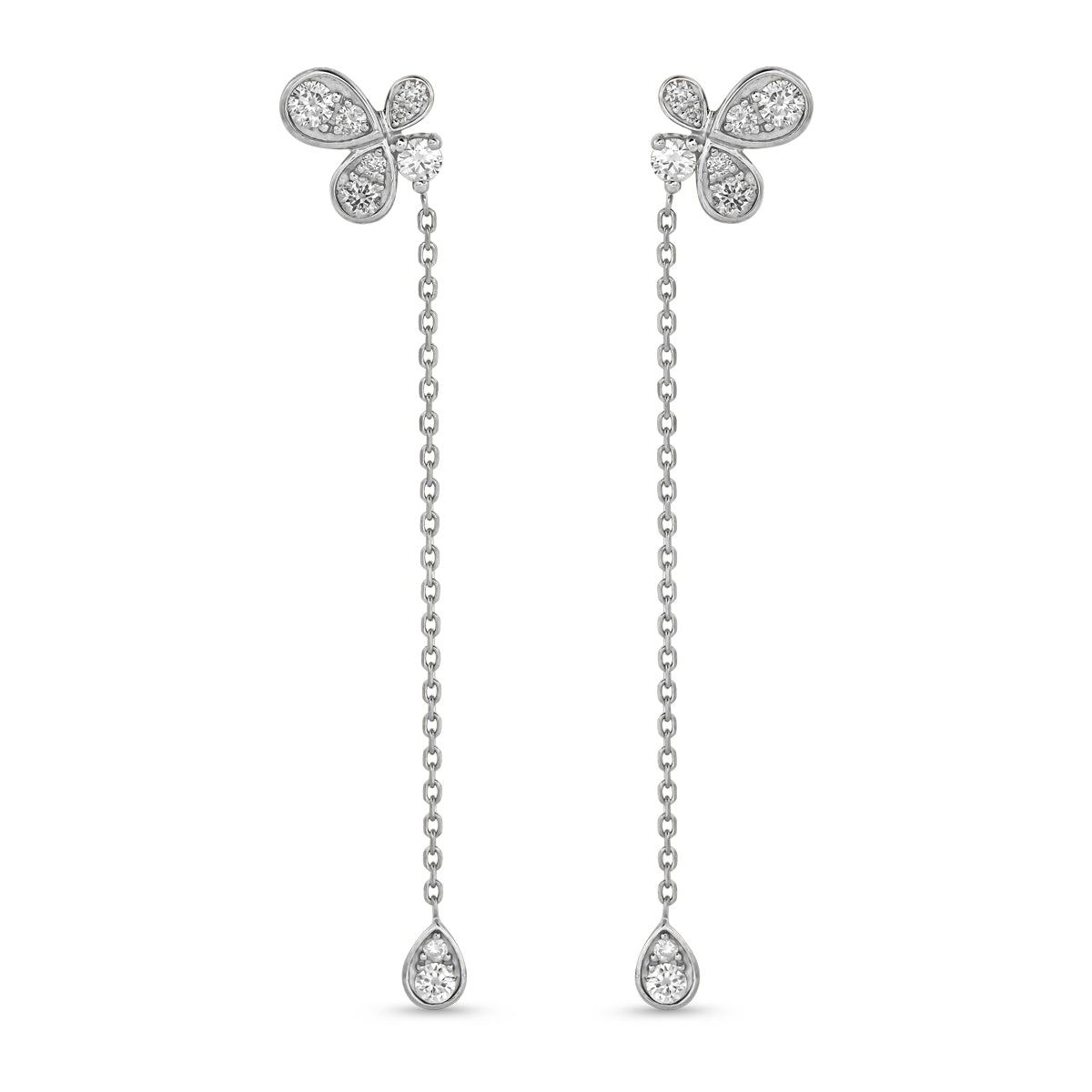 Bloom earring set in full diamonds designed by carati jewelry in montreal canada made from 14 k 18 k gold earrings new model earrings 