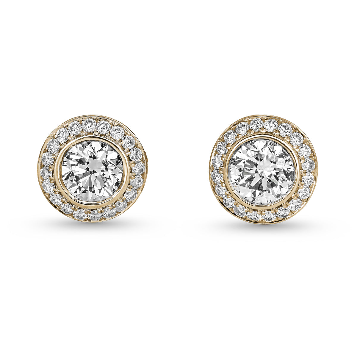 Royal Harmony earring in full diamond pave pet in white gold , earrings canada montreal designed by carati jewelry in montreal