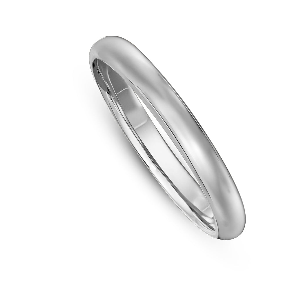 Canadian made 14 k white gold Half Round Wedding Ring carati jewelry montreal