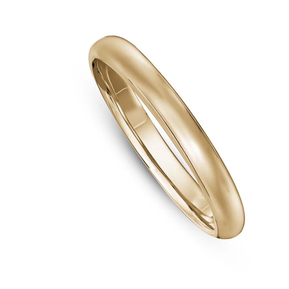Canadian made 14 k yellow gold Half Round Wedding Ring carati jewelry montreal
