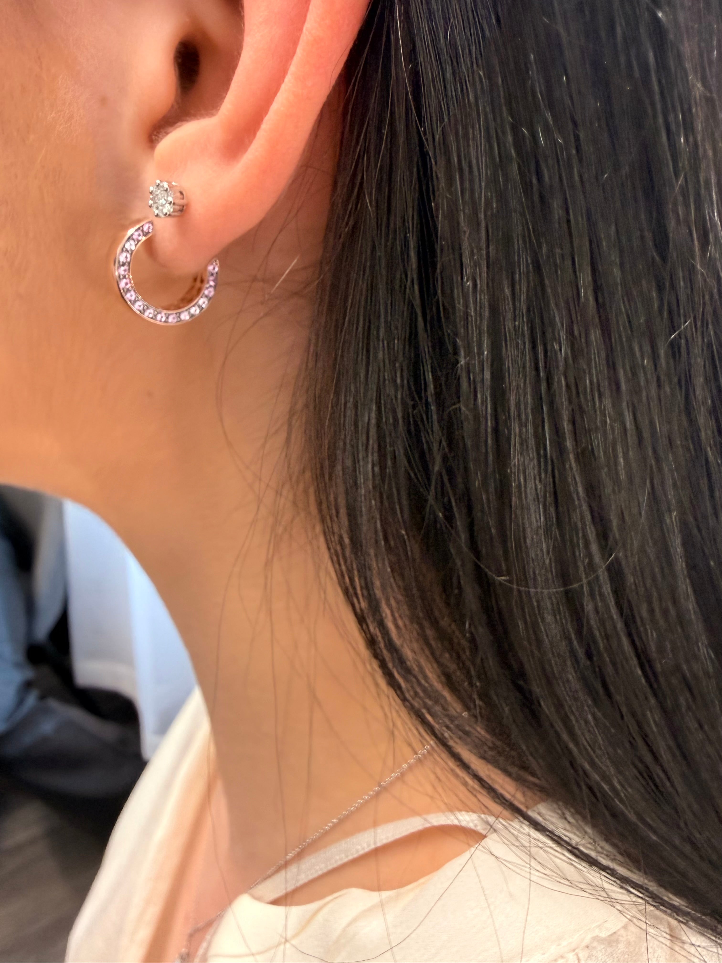 Pendentif carré émeraude avec halo serti de diamants