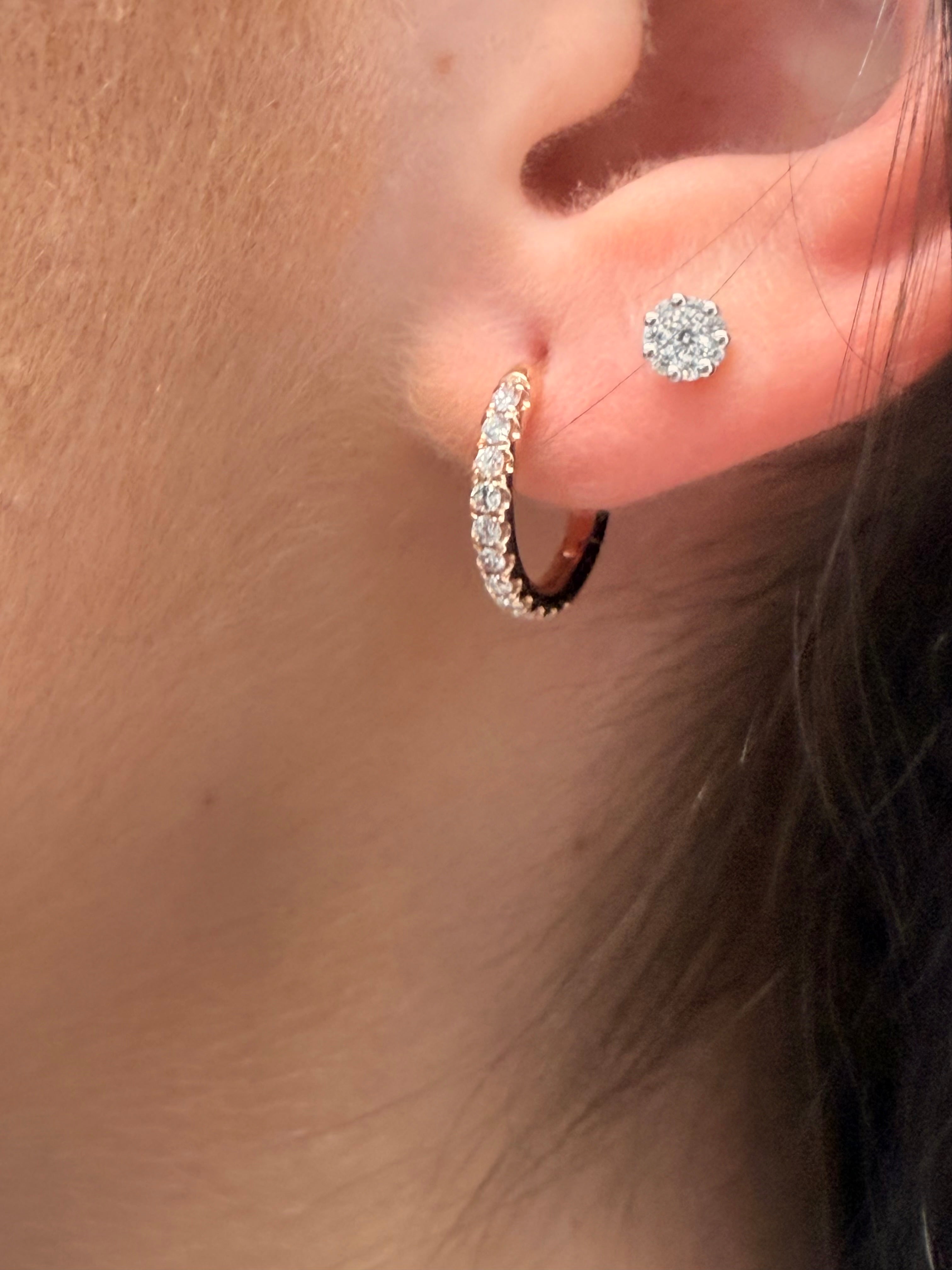 Big Hoops Earring Set in Sparkling Diamonds