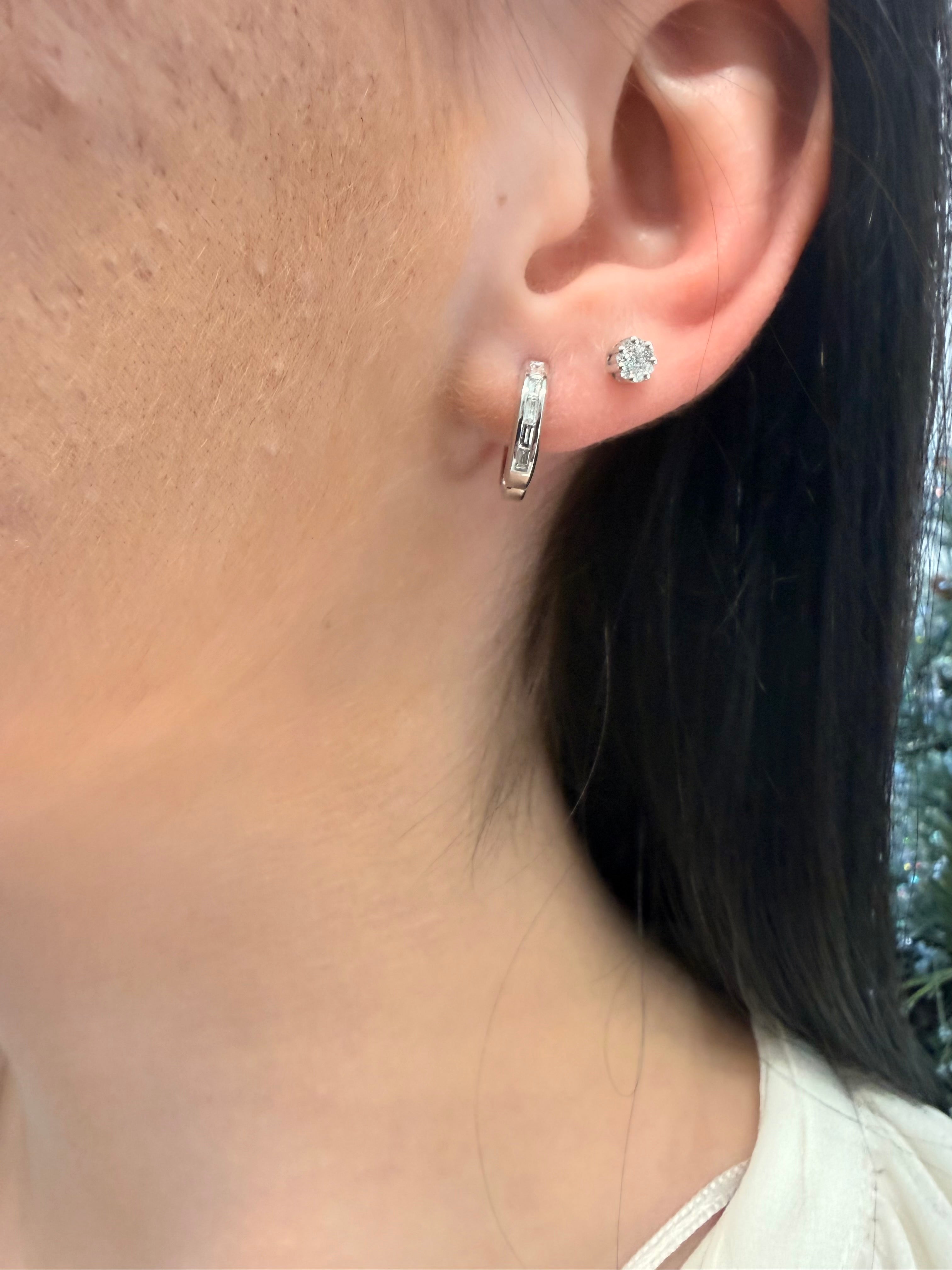 One Love Matching Earring in Baguettes