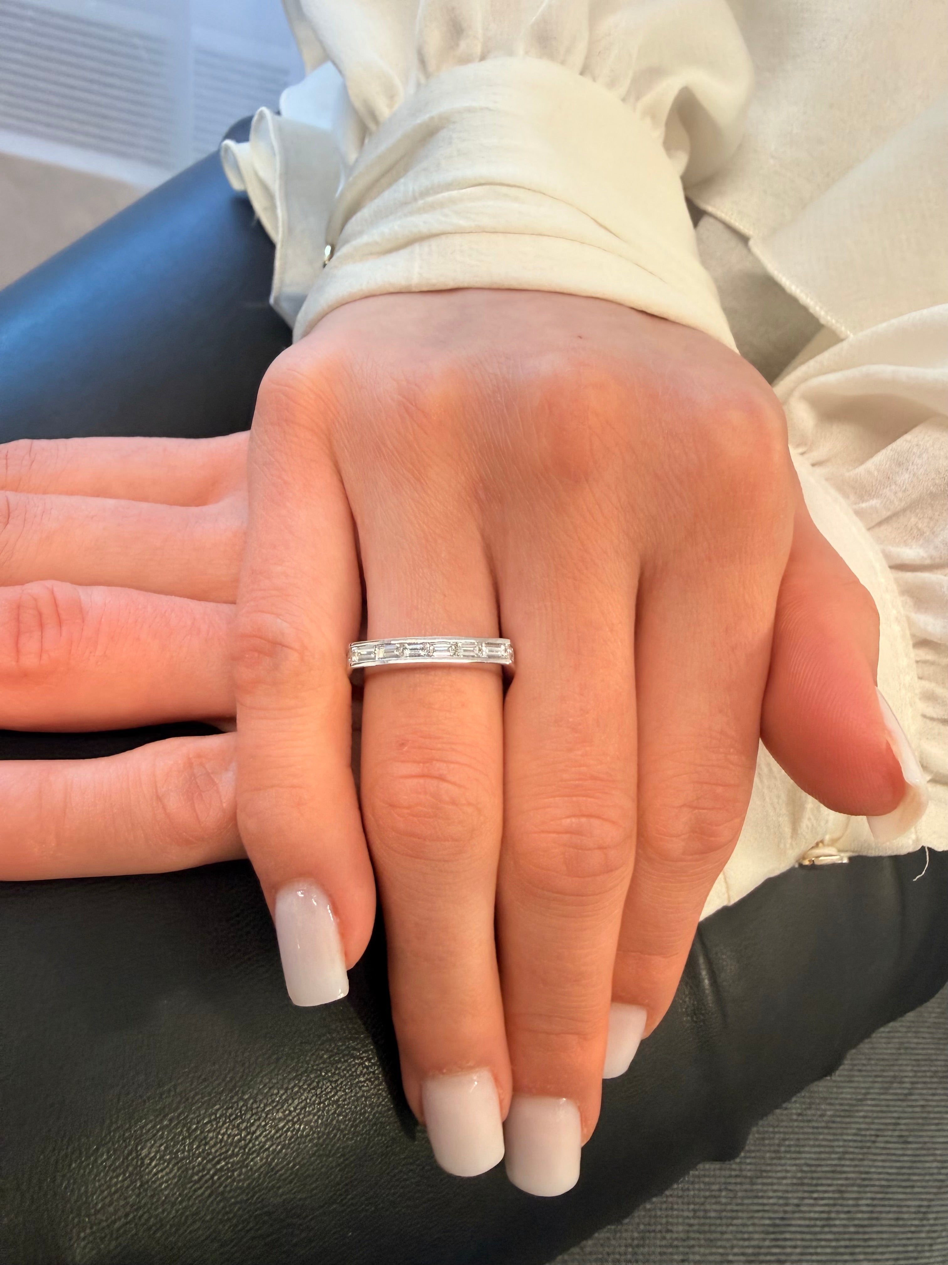 Infinity Ring with Baguette Set