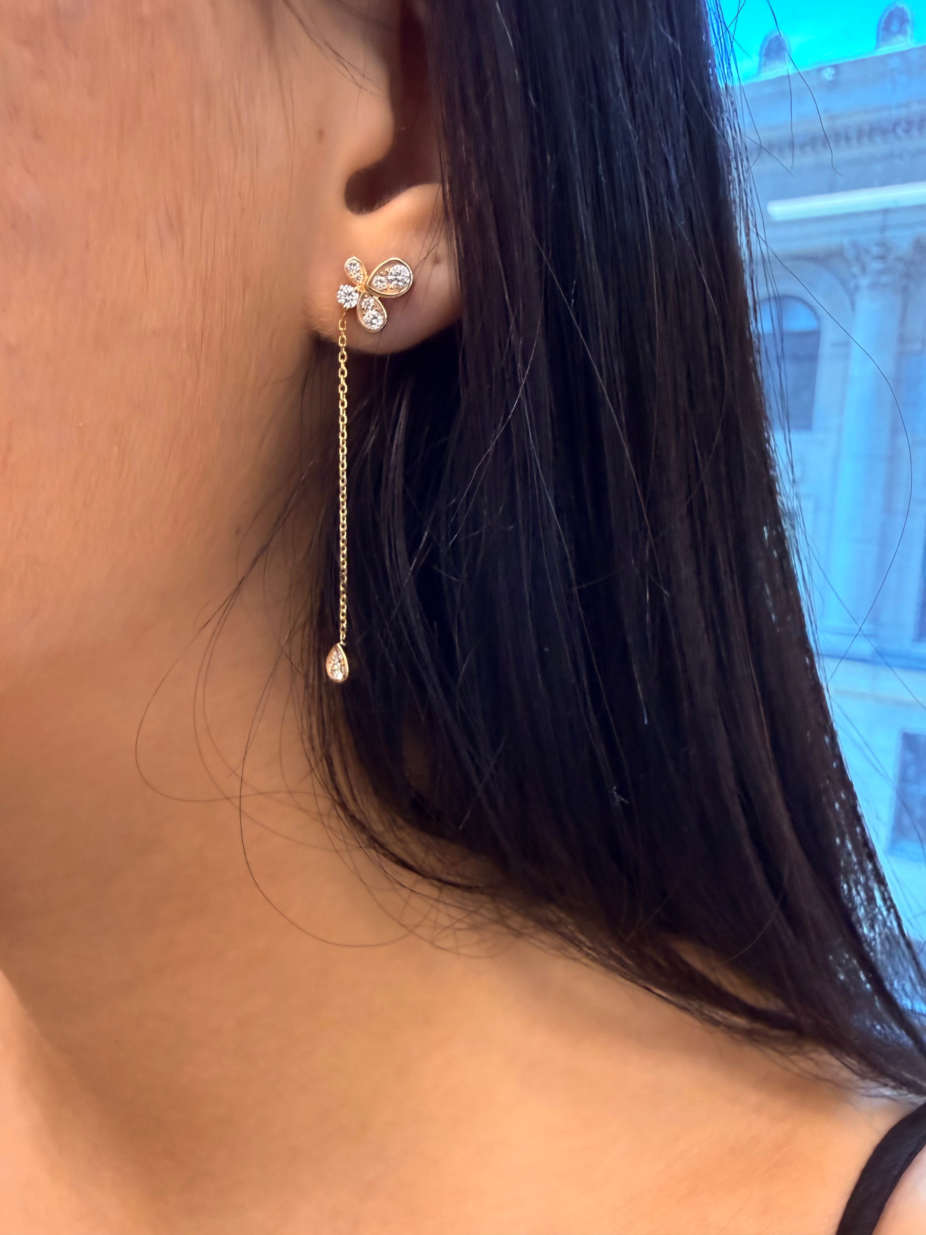 Bloom Earring Set in Full Diamonds