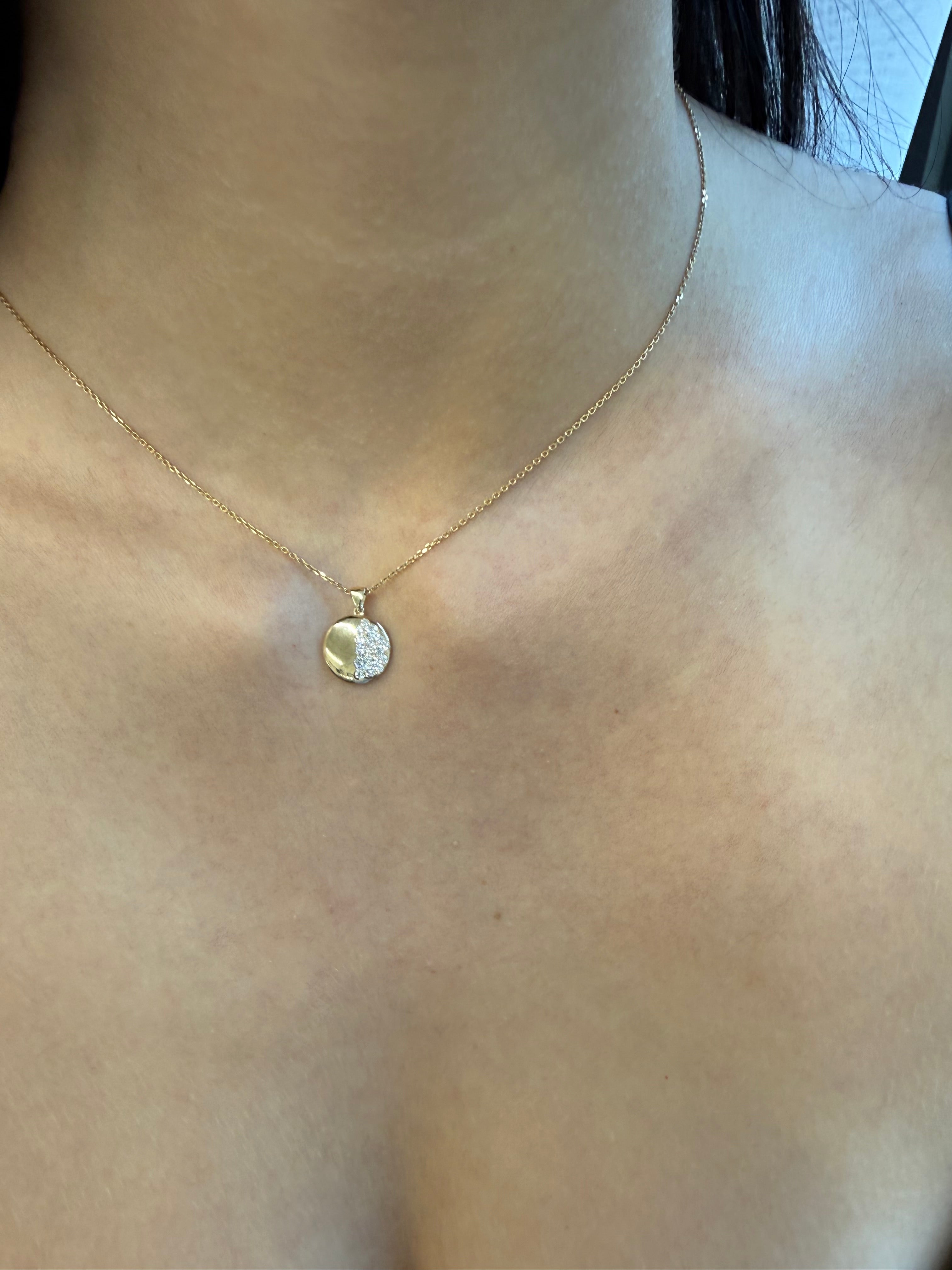 Half Moon Pave Pendant