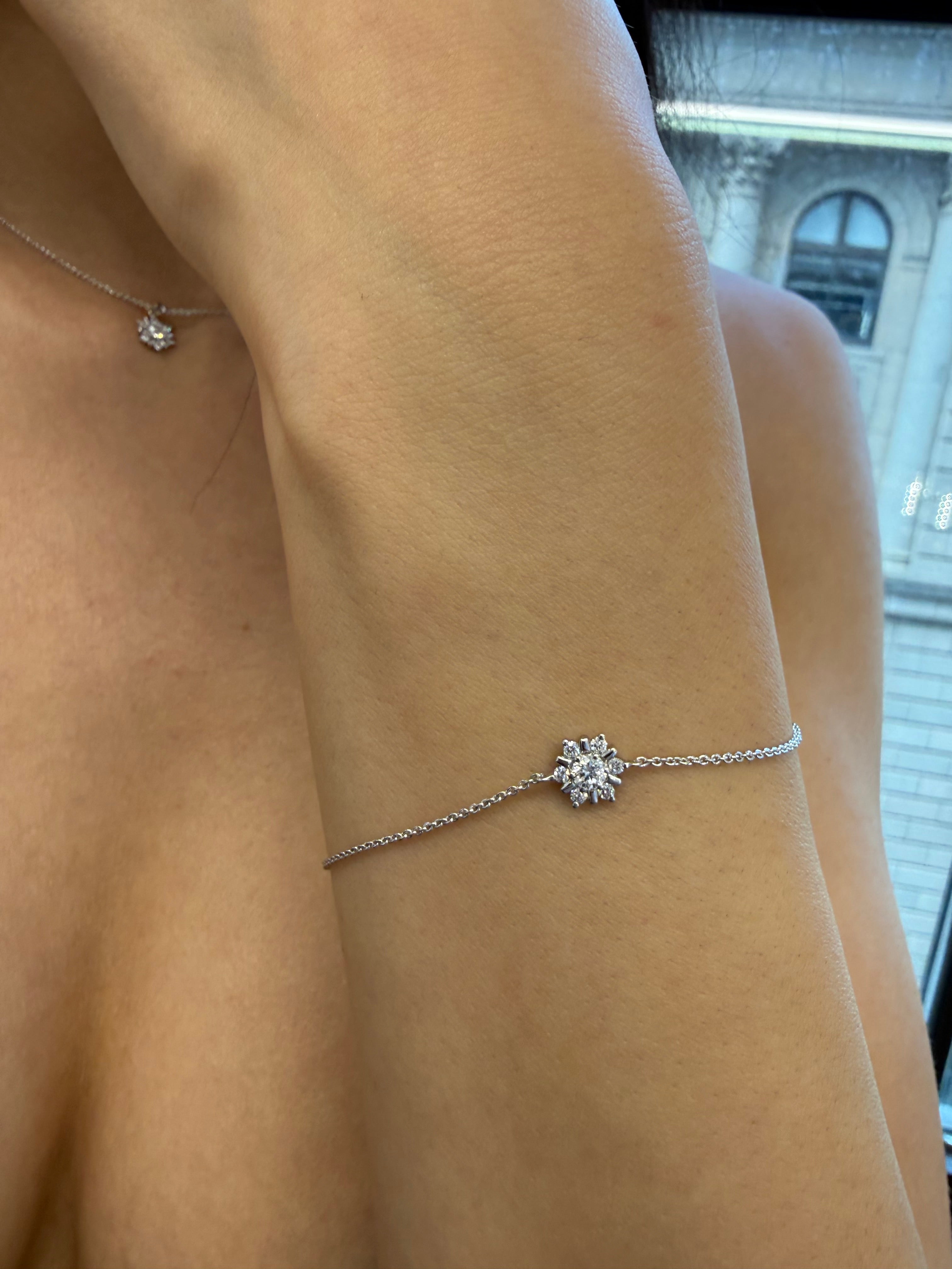 Bracelet Bloom serti de diamants et d'une tzavorite