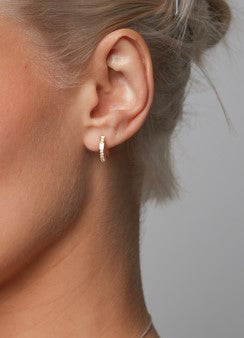 Boucles d'oreilles assorties One Love en serti pavé