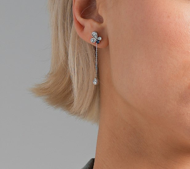 Bloom Earring With Royal Blue Sapphires