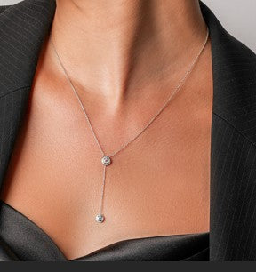 Pendentif Lariat Royal Harmony avec 2 diamants