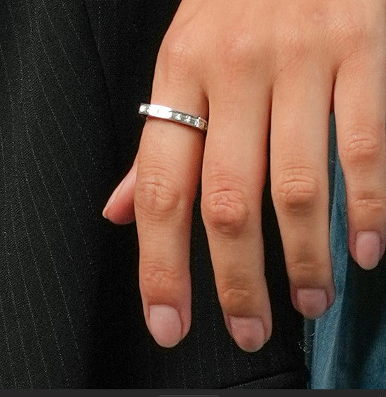 One Love Wedding Band in All Around Baguettes